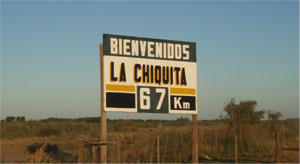 Cartel Acceso Ruta 3 hacia el norte